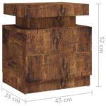 Table de chevet chêne fumé 45x35x52 cm Bois d'ingénierie – Image 5