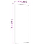 Miroir de porte Noir 30x80 cm Verre et aluminium – Image 2