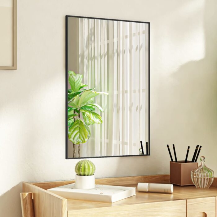 Miroir de porte Noir 40x60 cm Verre et aluminium – Image 1