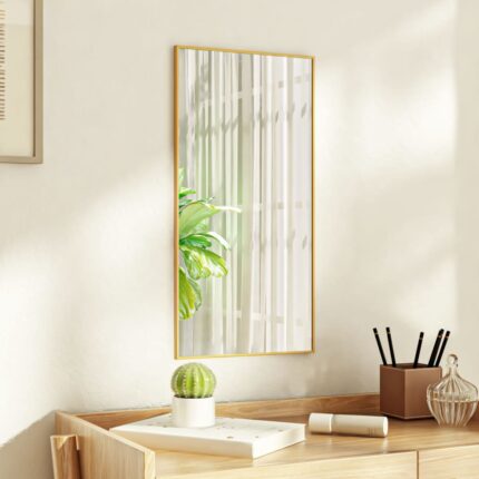 Miroir de porte Doré 30x60 cm Verre et aluminium