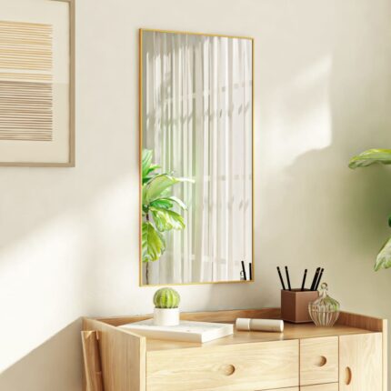 Miroir de porte Doré 40x80 cm Verre et aluminium