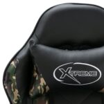 Fauteuil de jeux vidéo Noir et camouflage Similicuir – Image 8