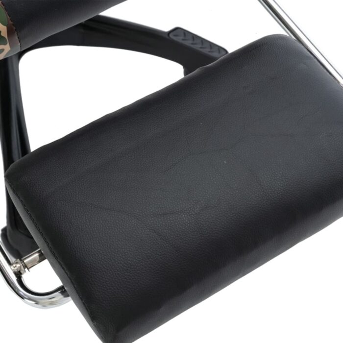 Fauteuil de jeux vidéo repose-pied Noir/camouflage Similicuir – Image 10