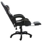 Fauteuil de jeux vidéo repose-pied Noir/camouflage Similicuir – Image 5
