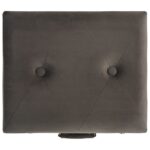 Tabouret de rangement 40 cm Gris Velours – Image 5