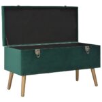 Tabourets de rangement lot de 3 Vert Velours – Image 11