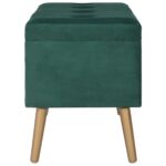 Tabourets de rangement lot de 3 Vert Velours – Image 12