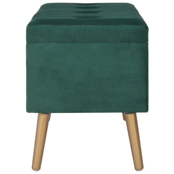 Tabourets de rangement lot de 3 Vert Velours – Image 12