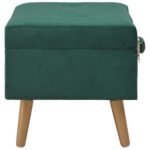 Tabourets de rangement lot de 3 Vert Velours – Image 3