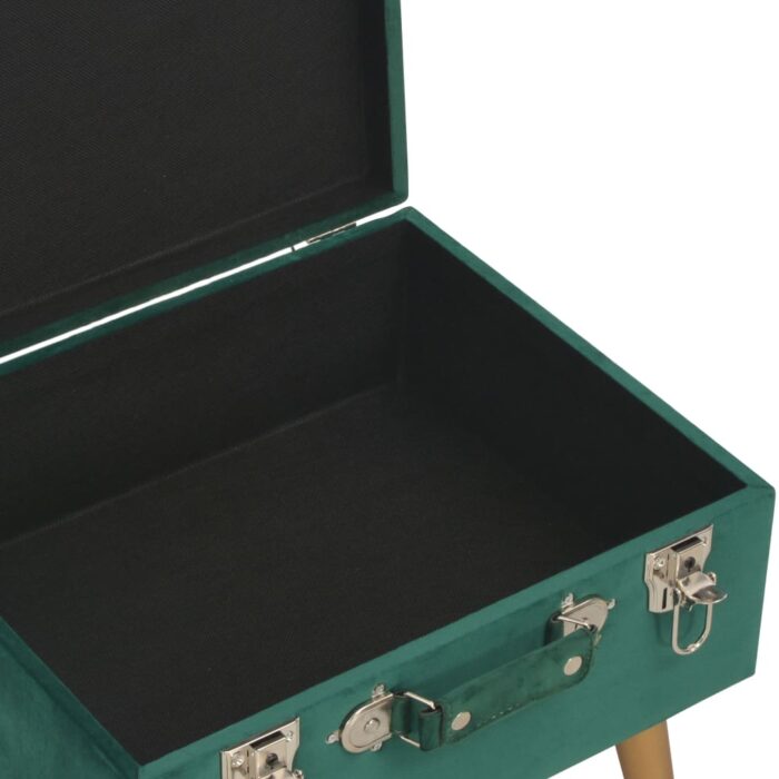 Tabourets de rangement lot de 3 Vert Velours – Image 6