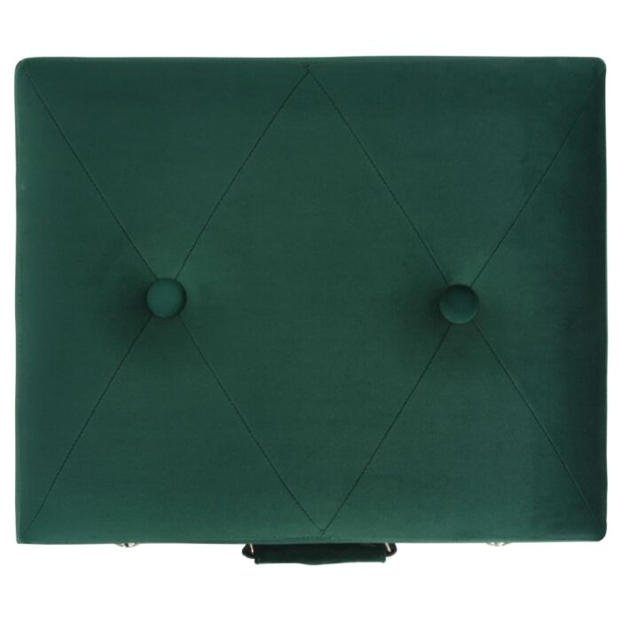 Tabourets de rangement lot de 3 Vert Velours – Image 7