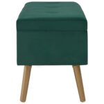Banc avec compartiment de rangement 80 cm Vert Velours – Image 3