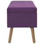 Banc avec compartiment de rangement 80 cm Violet Velours – Image 3