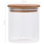 Pots de conservation en verre couvercle en bambou 6 pcs 600 ml – Image 6