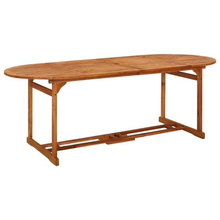 Table à dîner de jardin 220x90x75 cm Bois d'acacia massif – Image 1