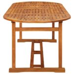 Table à dîner de jardin 220x90x75 cm Bois d'acacia massif – Image 2