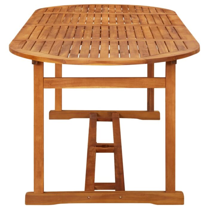Table à dîner de jardin 220x90x75 cm Bois d'acacia massif – Image 2