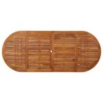 Table à dîner de jardin 220x90x75 cm Bois d'acacia massif – Image 3