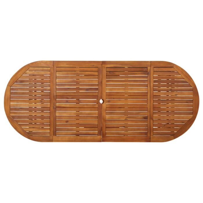 Table à dîner de jardin 220x90x75 cm Bois d'acacia massif – Image 3