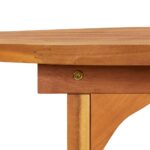 Table à dîner de jardin 220x90x75 cm Bois d'acacia massif – Image 4