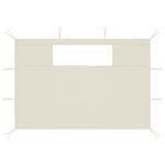 Parois latérales de belvédère avec fenêtres 2 pcs Crème – Image 2