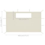 Parois latérales de belvédère avec fenêtres 2 pcs Crème – Image 4