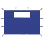 Parois latérales de belvédère avec fenêtres 2 pcs Bleu – Image 2