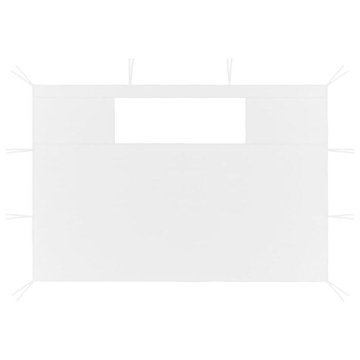 Parois latérales de belvédère avec fenêtres 2 pcs Blanc – Image 2