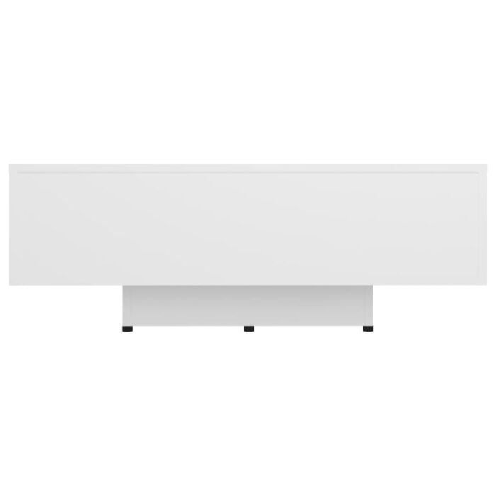 Table basse Blanc 85x55x31 cm Bois d'ingénierie – Image 2