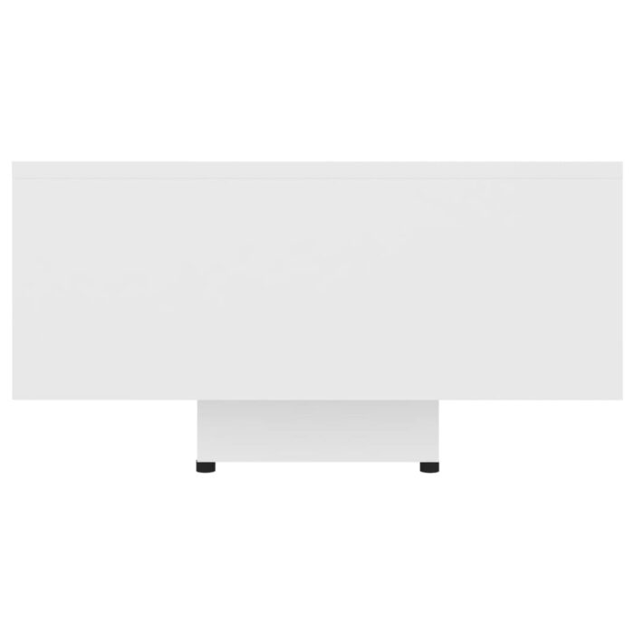 Table basse Blanc 85x55x31 cm Bois d'ingénierie – Image 3