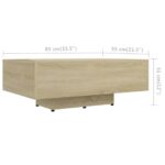 Table basse Chêne sonoma 85x55x31 cm Bois d'ingénierie – Image 4