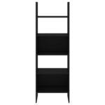 Bibliothèque Noir 60x35x180 cm Bois d’ingénierie – Image 3