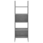 Bibliothèque Gris béton 60x35x180 cm Bois d’ingénierie – Image 3