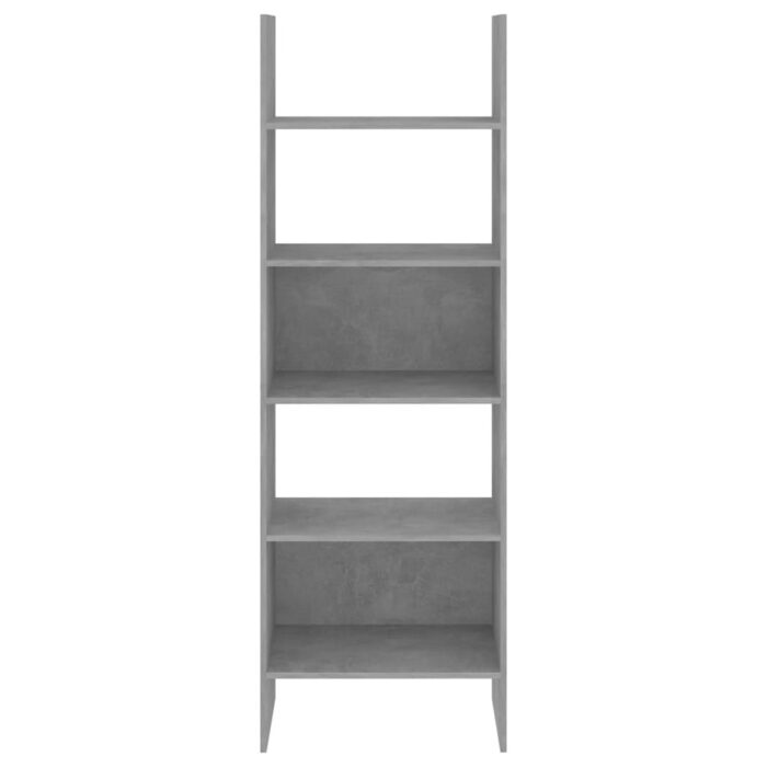 Bibliothèque Gris béton 60x35x180 cm Bois d’ingénierie – Image 3