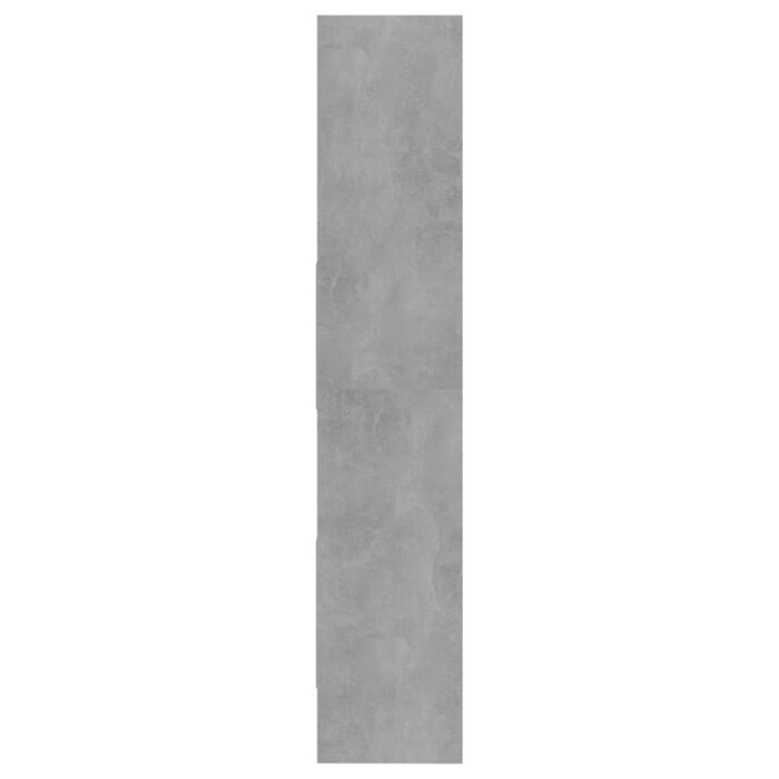 Bibliothèque Gris béton 60x35x180 cm Bois d’ingénierie – Image 4