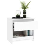 Tables de chevet 2 pcs Blanc 40x30x39 cm Bois d'ingénierie – Image 2