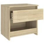 Table de chevet Chêne sonoma 40x30x39 cm Bois d’ingénierie – Image 4