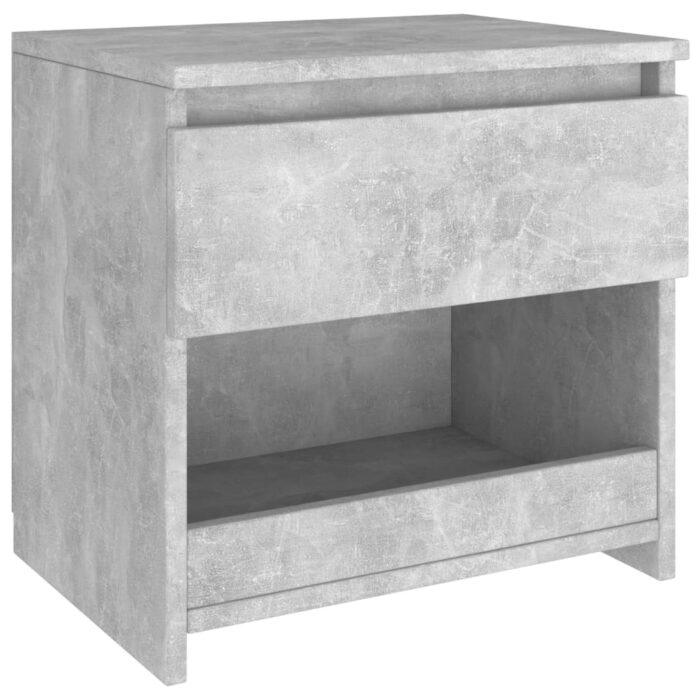 Tables de chevet 2 pcs Gris béton 40x30x39 cm Bois d’ingénierie – Image 3