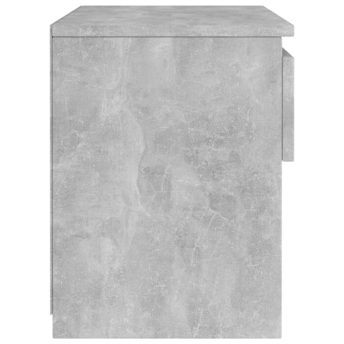 Tables de chevet 2 pcs Gris béton 40x30x39 cm Bois d’ingénierie – Image 5