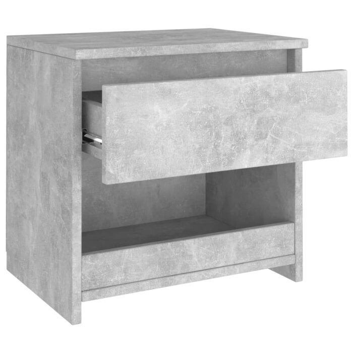 Tables de chevet 2 pcs Gris béton 40x30x39 cm Bois d’ingénierie – Image 6