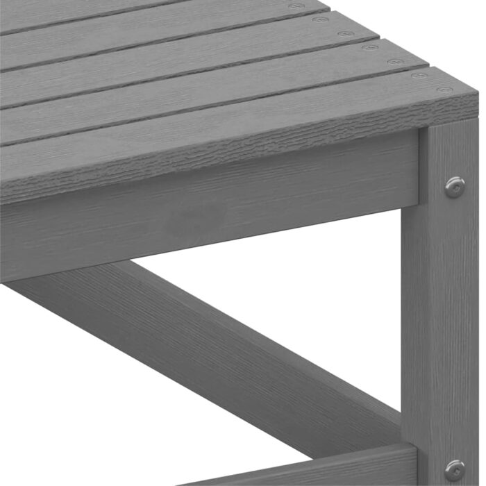 Canapé d'angle de jardin coussins anthracite Bois de pin massif – Image 6