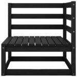 Canapé d'angle de jardin coussins anthracite Bois de pin massif – Image 4