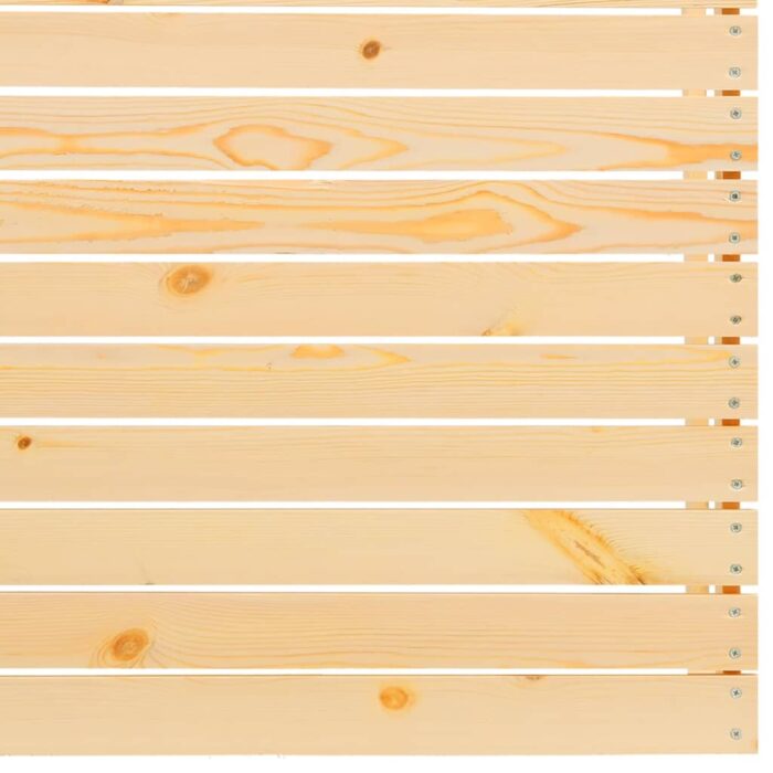 Canapé central de jardin avec coussins gris Bois de pin massif – Image 7