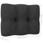 Canapé d'angle de jardin coussins anthracite Bois de pin massif – Image 12
