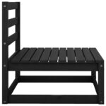 Canapé central de jardin coussins anthracite Bois de pin massif – Image 5