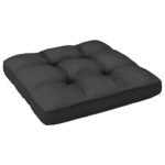 Canapé central de jardin coussins anthracite Bois de pin massif – Image 7
