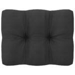 Canapé central de jardin coussins anthracite Bois de pin massif – Image 9