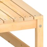 Repose-pied de jardin avec coussin Pin massif – Image 6