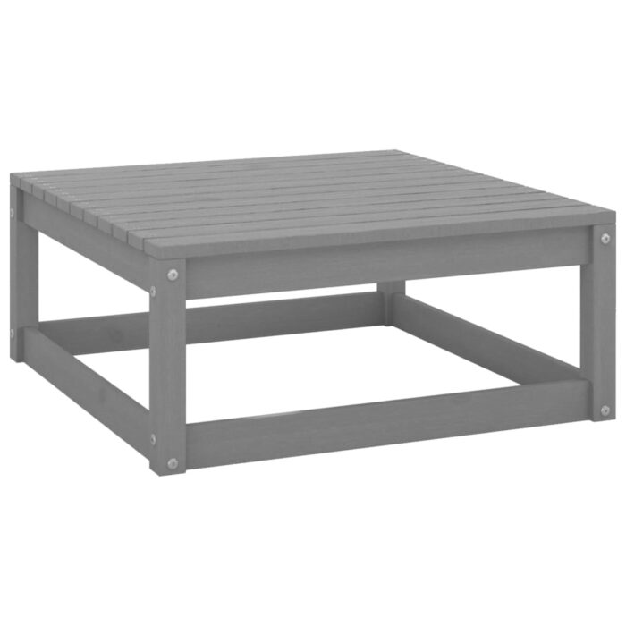 VXL8720286355459_g_en_hd_2.jpg Repose-pied de jardin avec coussin Gris Bois de pin massif – Image 2