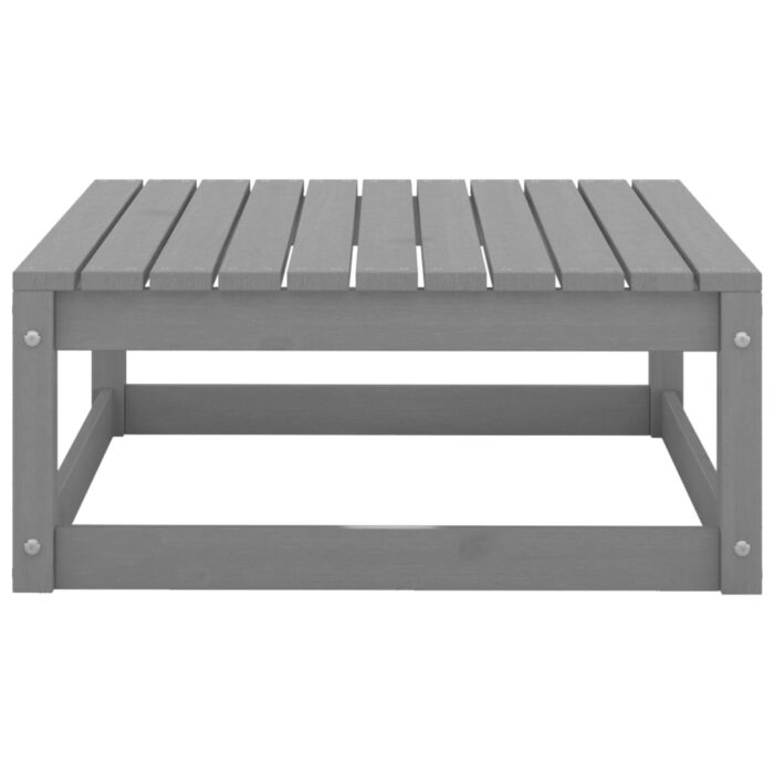 VXL8720286355459_g_en_hd_3.jpg Repose-pied de jardin avec coussin Gris Bois de pin massif – Image 3